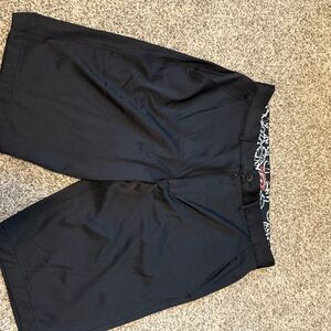 American Rag Black Shorts with White Floral Detail